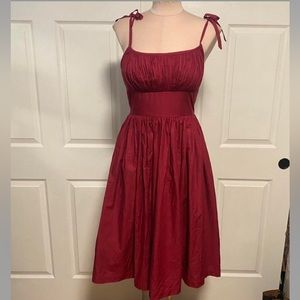 Hearts and Found Burgundy Kelly Vintage Style Midi Dress